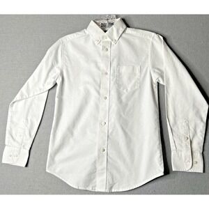 IZOD Boys White Dress Shirt Size 10 Long Sleeve Button-Down Collared Prep School